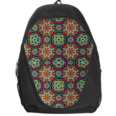 Jewel Tiles Kaleidoscope Backpack Bag by WolfepawFractals