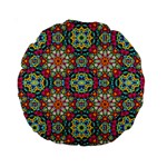 Jewel Tiles Kaleidoscope Standard 15  Premium Round Cushions Back