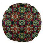 Jewel Tiles Kaleidoscope Large 18  Premium Round Cushions Back