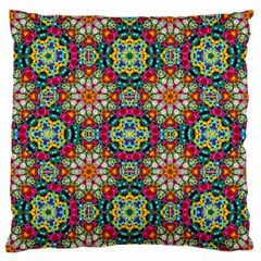 Jewel Tiles Kaleidoscope Standard Flano Cushion Case (one Side) by WolfepawFractals