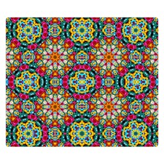 Jewel Tiles Kaleidoscope Double Sided Flano Blanket (small)  by WolfepawFractals