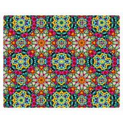 Jewel Tiles Kaleidoscope Double Sided Flano Blanket (medium)  by WolfepawFractals