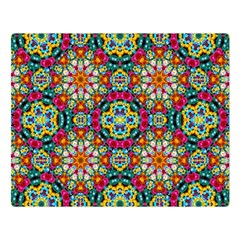 Jewel Tiles Kaleidoscope Double Sided Flano Blanket (large)  by WolfepawFractals