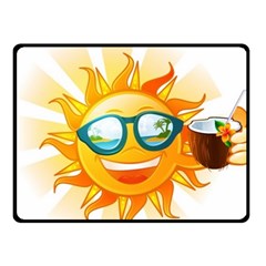 Cartoon Sun Fleece Blanket (Small)