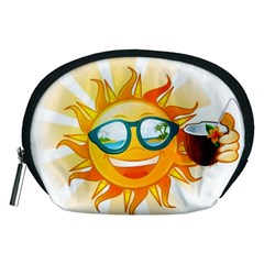 Cartoon Sun Accessory Pouches (medium)  by LimeGreenFlamingo