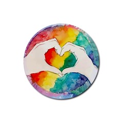 Pride Love Rubber Coaster (Round) 