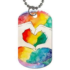 Pride Love Dog Tag (one Side) by LimeGreenFlamingo