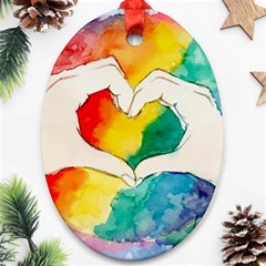 Pride Love Oval Ornament (Two Sides)