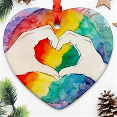 Pride Love Heart Ornament (Two Sides)