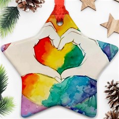 Pride Love Star Ornament (Two Sides)