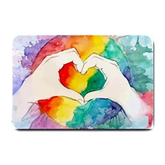 Pride Love Small Doormat  by LimeGreenFlamingo