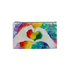 Pride Love Cosmetic Bag (small)  by LimeGreenFlamingo