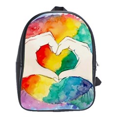 Pride Love School Bags(large)  by LimeGreenFlamingo