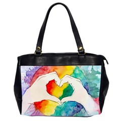 Pride Love Office Handbags (2 Sides)  by LimeGreenFlamingo