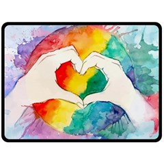 Pride Love Fleece Blanket (Large) 