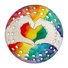 Pride Love Ornament (Round Filigree)