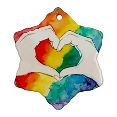 Pride Love Snowflake Ornament (Two Sides)