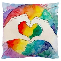 Pride Love Large Flano Cushion Case (one Side)