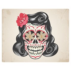 Woman Sugar Skull Double Sided Flano Blanket (medium) 