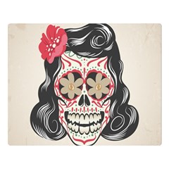 Woman Sugar Skull Double Sided Flano Blanket (large)  by LimeGreenFlamingo