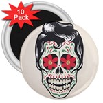 Man Sugar Skull 3  Magnets (10 pack)  Front