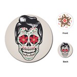 Man Sugar Skull Playing Cards (Round)  Front