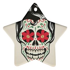 Man Sugar Skull Star Ornament (two Sides) by LimeGreenFlamingo