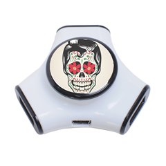 Man Sugar Skull 3-port Usb Hub by LimeGreenFlamingo