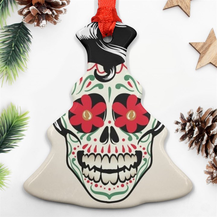 Man Sugar Skull Ornament (Christmas Tree) 