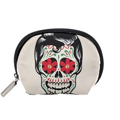 Man Sugar Skull Accessory Pouches (small)  by LimeGreenFlamingo