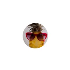 Pineapple With Sunglasses 1  Mini Buttons by LimeGreenFlamingo