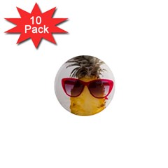 Pineapple With Sunglasses 1  Mini Magnet (10 Pack)  by LimeGreenFlamingo