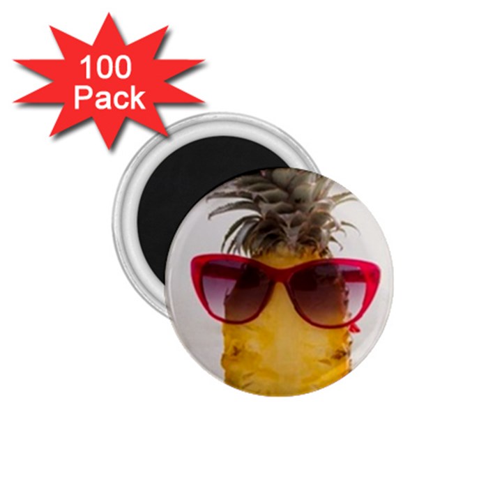 Pineapple With Sunglasses 1.75  Magnets (100 pack) 