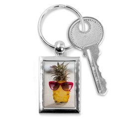 Pineapple With Sunglasses Key Chains (rectangle)  by LimeGreenFlamingo