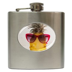 Pineapple With Sunglasses Hip Flask (6 Oz) by LimeGreenFlamingo