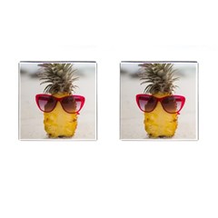 Pineapple With Sunglasses Cufflinks (square) by LimeGreenFlamingo