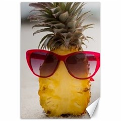 Pineapple With Sunglasses Canvas 12  X 18   by LimeGreenFlamingo