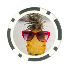 Pineapple With Sunglasses Poker Chip Card Guard