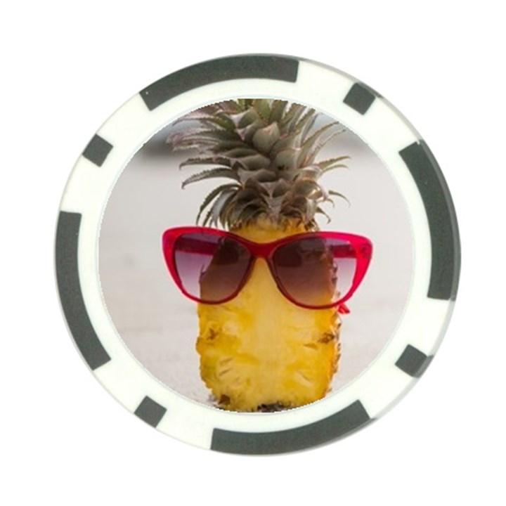 Pineapple With Sunglasses Poker Chip Card Guard