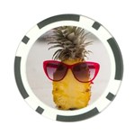 Pineapple With Sunglasses Poker Chip Card Guard Back