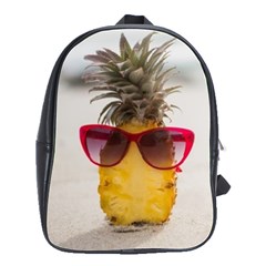 Pineapple With Sunglasses School Bags(large)  by LimeGreenFlamingo