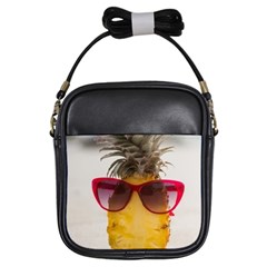 Pineapple With Sunglasses Girls Sling Bags by LimeGreenFlamingo