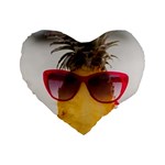 Pineapple With Sunglasses Standard 16  Premium Heart Shape Cushions Front