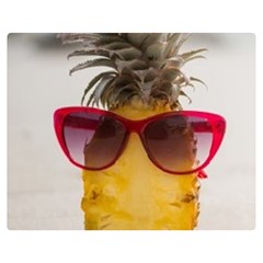 Pineapple With Sunglasses Double Sided Flano Blanket (medium) 