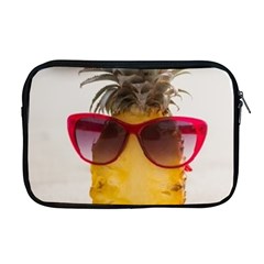 Pineapple With Sunglasses Apple Macbook Pro 17  Zipper Case by LimeGreenFlamingo