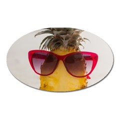 Pineapple With Sunglasses Oval Magnet