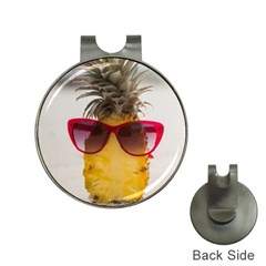 Pineapple With Sunglasses Hat Clips With Golf Markers by LimeGreenFlamingo