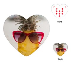 Pineapple With Sunglasses Playing Cards (heart) 