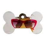 Pineapple With Sunglasses Dog Tag Bone (Two Sides) Front