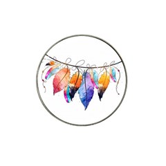 Watercolor Feathers Hat Clip Ball Marker (4 Pack)